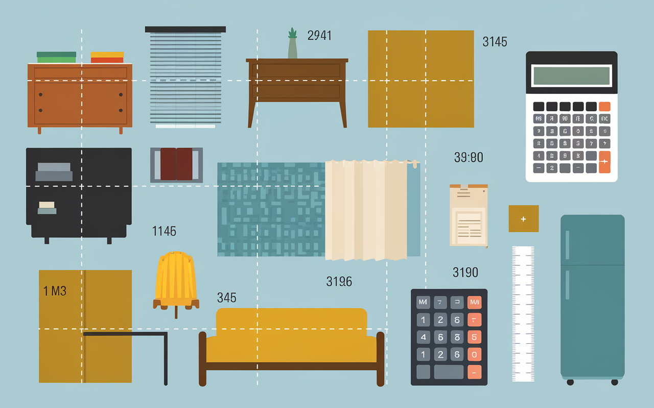 Calculer volume déménagement rapide illustration chiffres