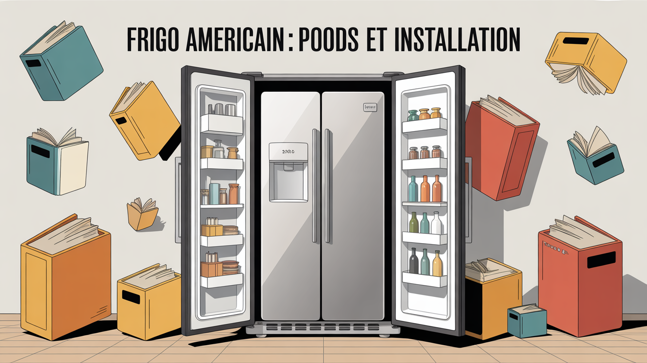 frigo americain poids et installation illustration