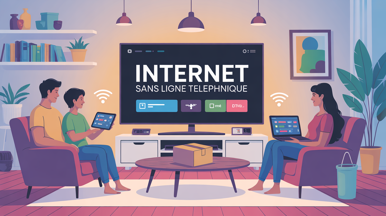 Internet sans ligne téléphonique en famille Famille connectée sans ligne téléphonique