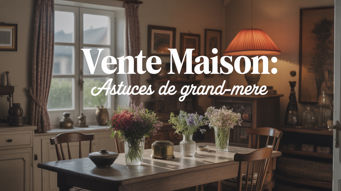 Vente maison astuces de grand mere ambiance chaleureuse Vente maison astuces de grand mere, lumière douce, moment convivial