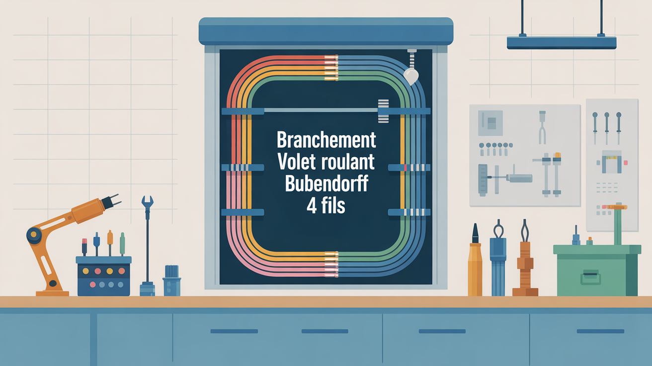 Branchement volet roulant Bubendorff 4 fils schéma connexion code couleur sécurité Schéma raccordement volet roulant Bubendorff 4 fils code couleur