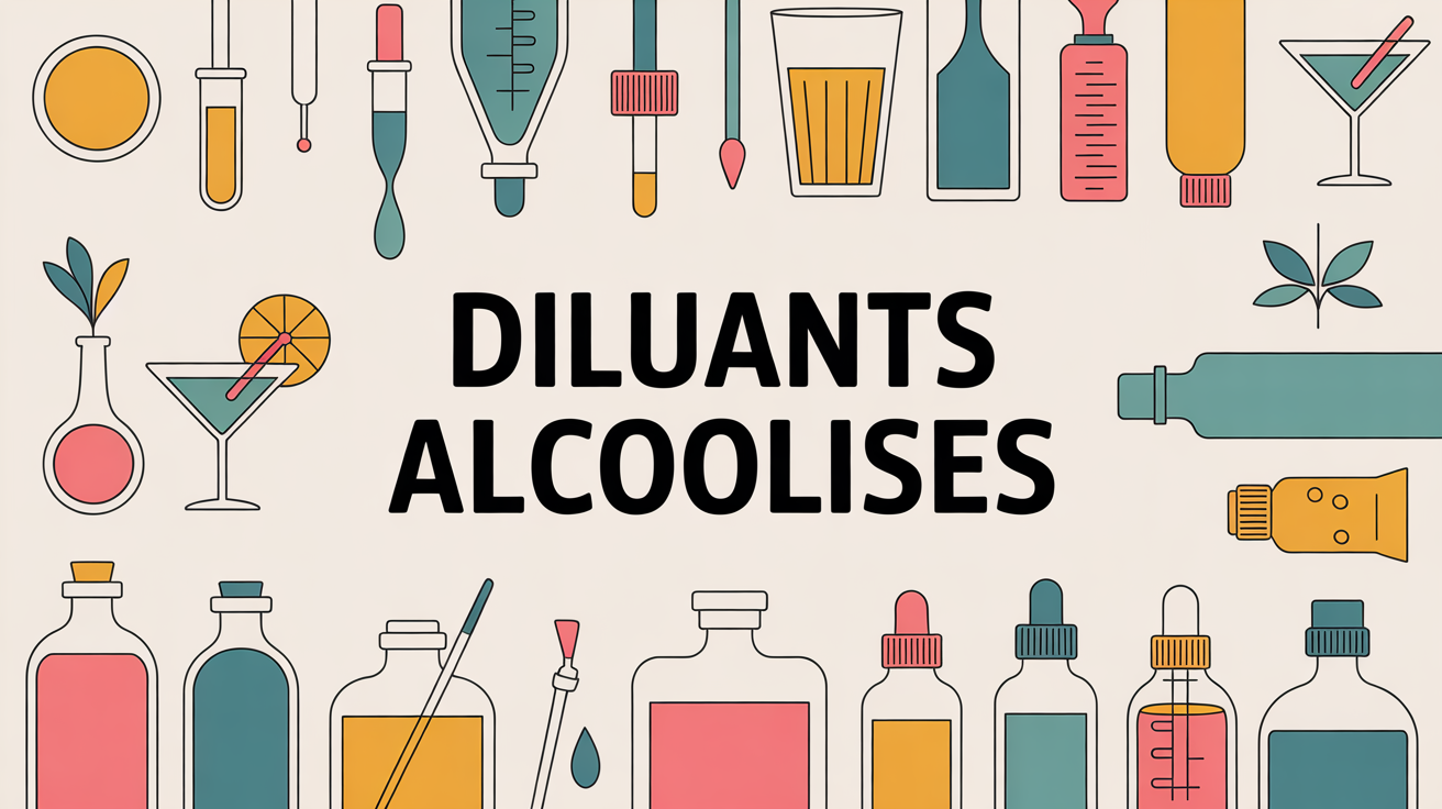 diluants alcoolises plan de travail polyvalent plan de travail avec flacons diluants alcoolises