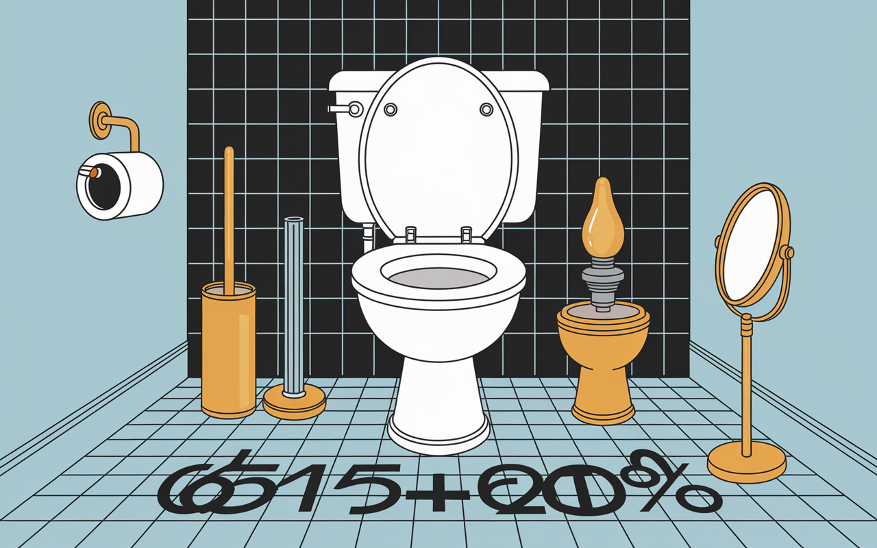 abattant wc bloque outils basiques vue dessus