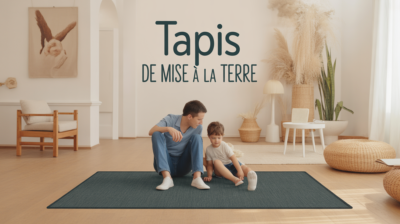 Tapis de mise a la terre salon bien-etre Adulte et enfant utilisent tapis de mise a la terre dans salon