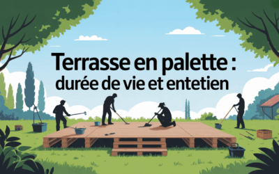 Terrasse en palette durée de vie : combien d’années peut-on vraiment espérer ?