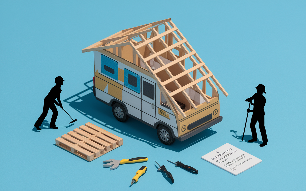 montage abri camping car pas cher diy kit