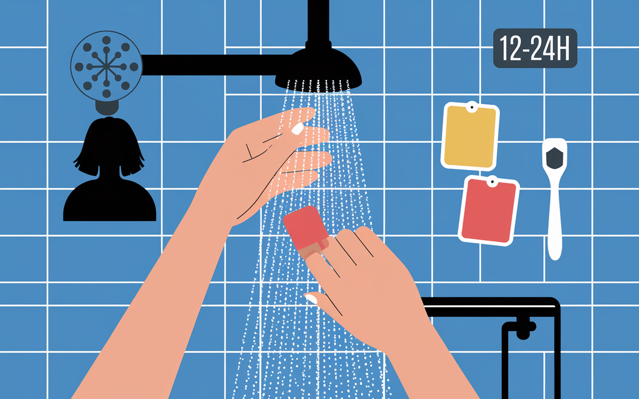 Application colle polymère sous receveur de douche en résine