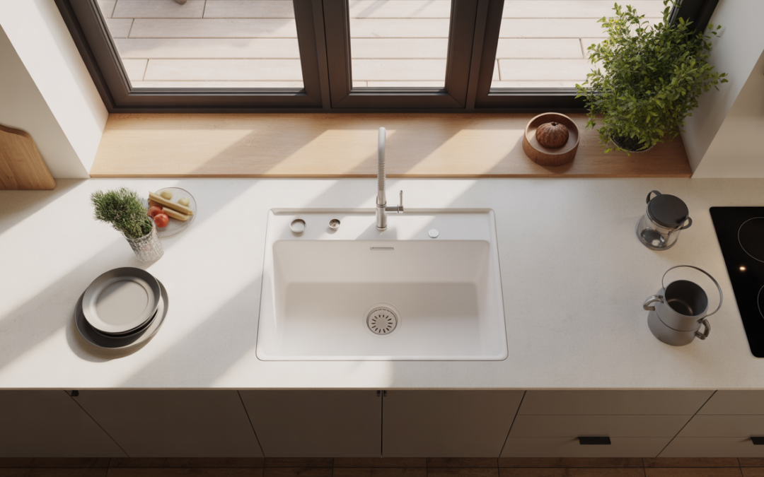 Évier intégré au plan de travail : l’atout design et pratique de la cuisine moderne