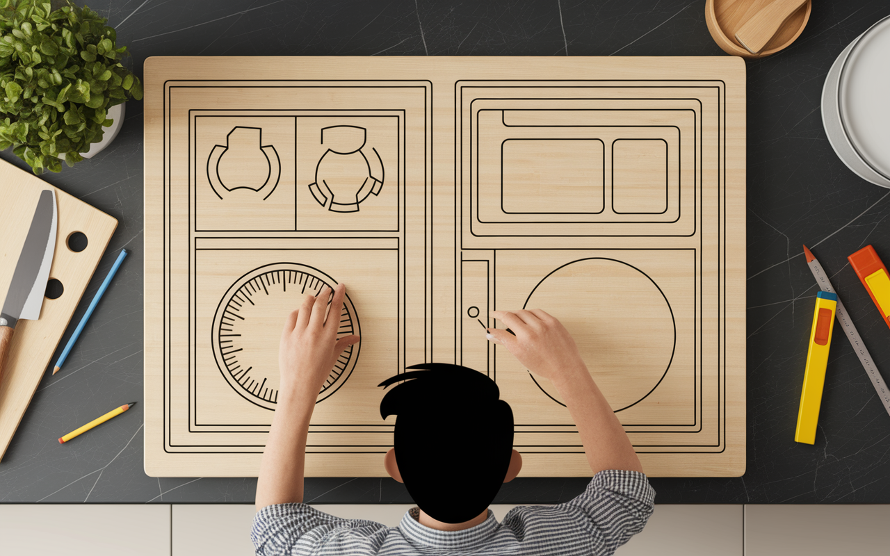 gabarit plan de travail découpe mdf cuisine