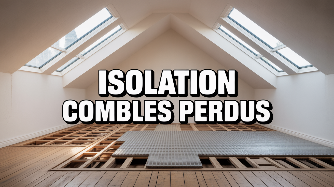 Isolation combles perdus vue coupe plancher isolant Coupe combles perdus avec isolant plancher