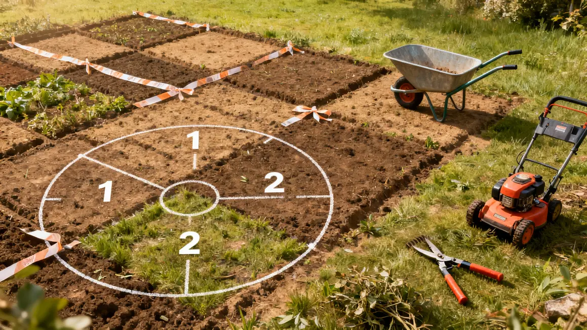 Parcelles de jardin organisation débroussaillage outils sécurité