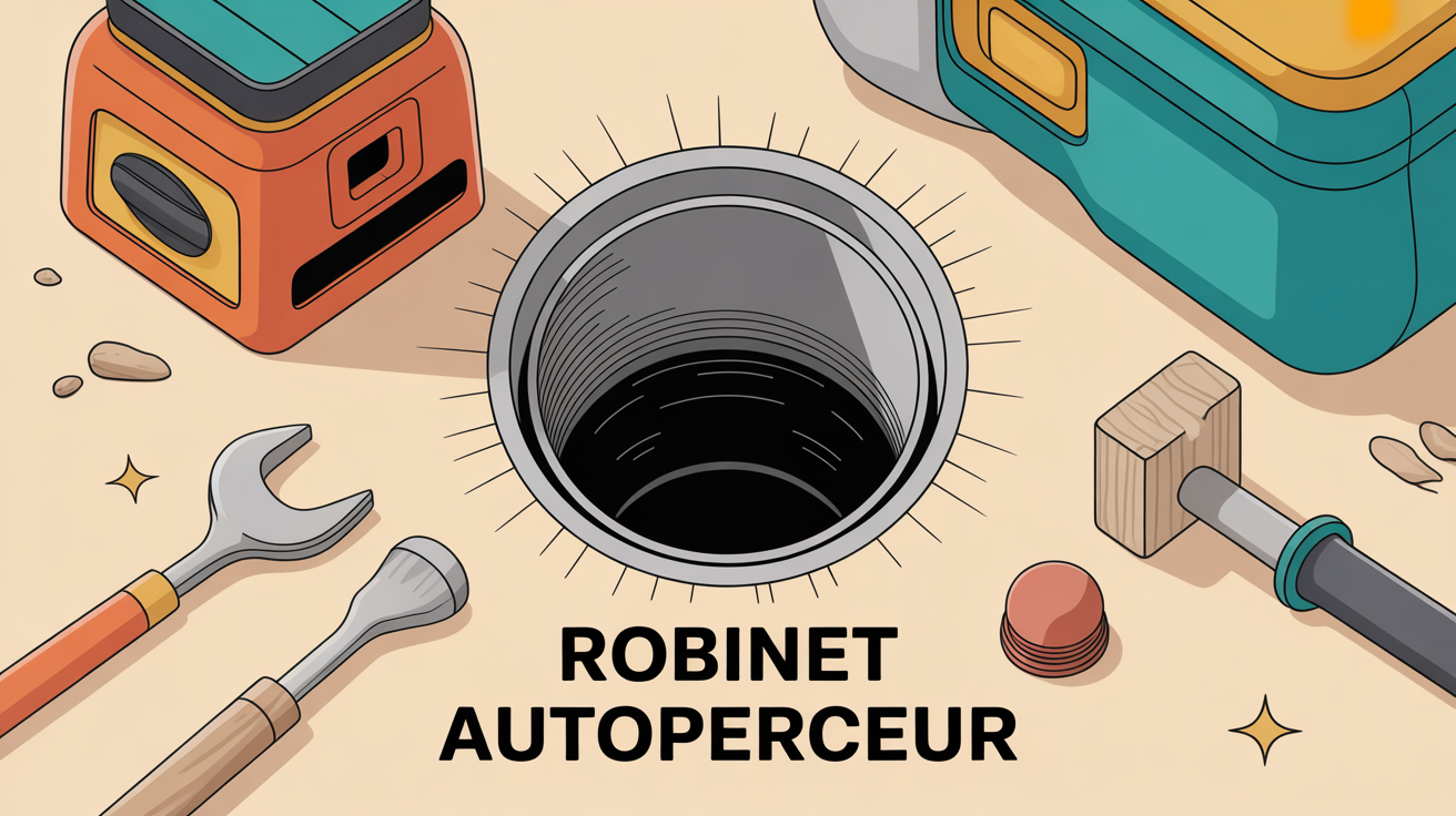 robinet autoperceur canalisation trou outils bricolage Canalisation trou robinet autoperceur outils bricolage