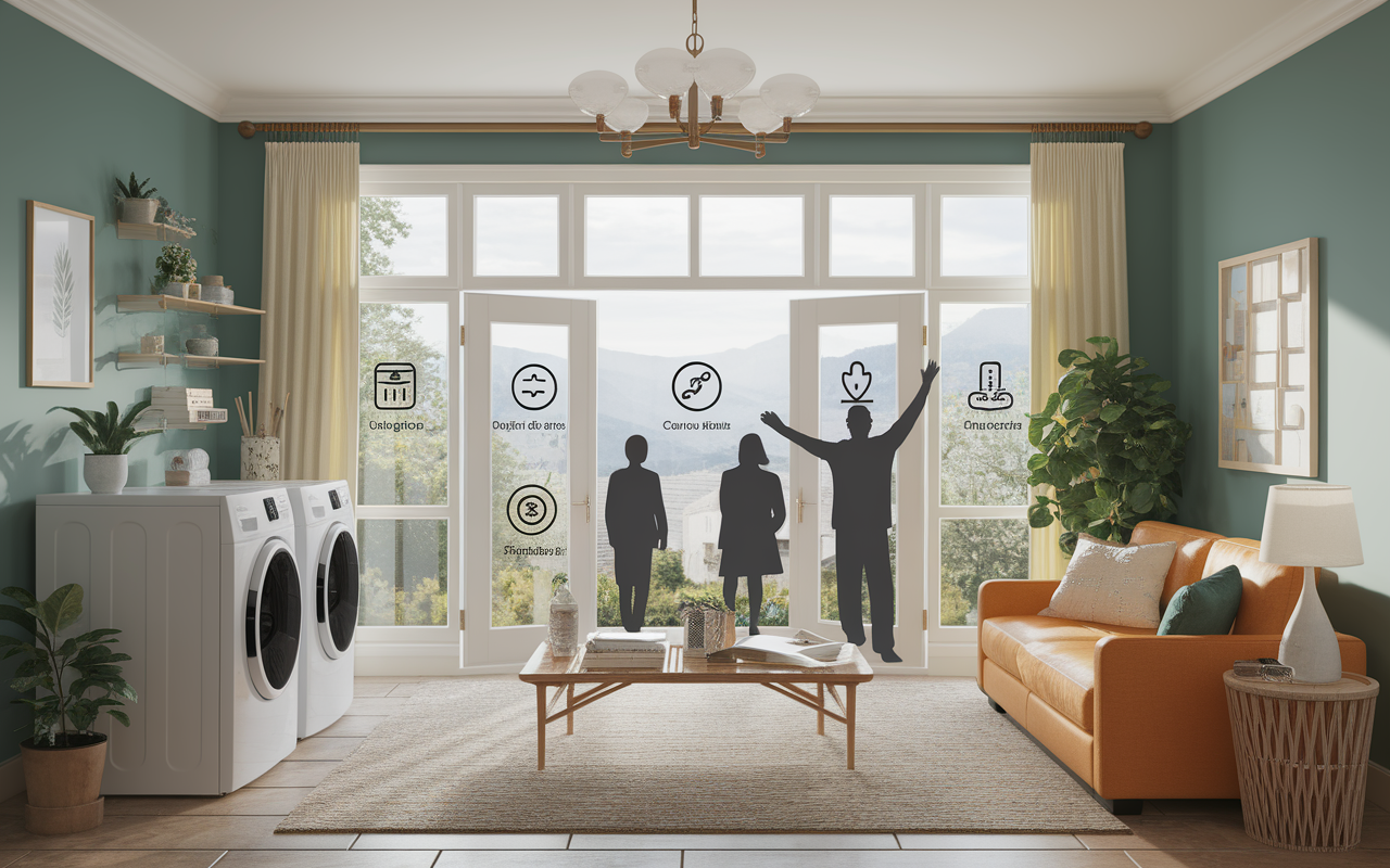 robot lave-vitres vitres salon sécurité temps