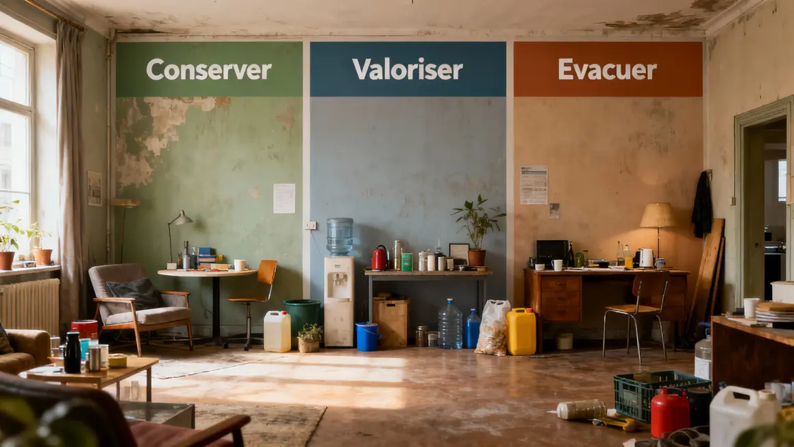 Zone tri objet vider maison