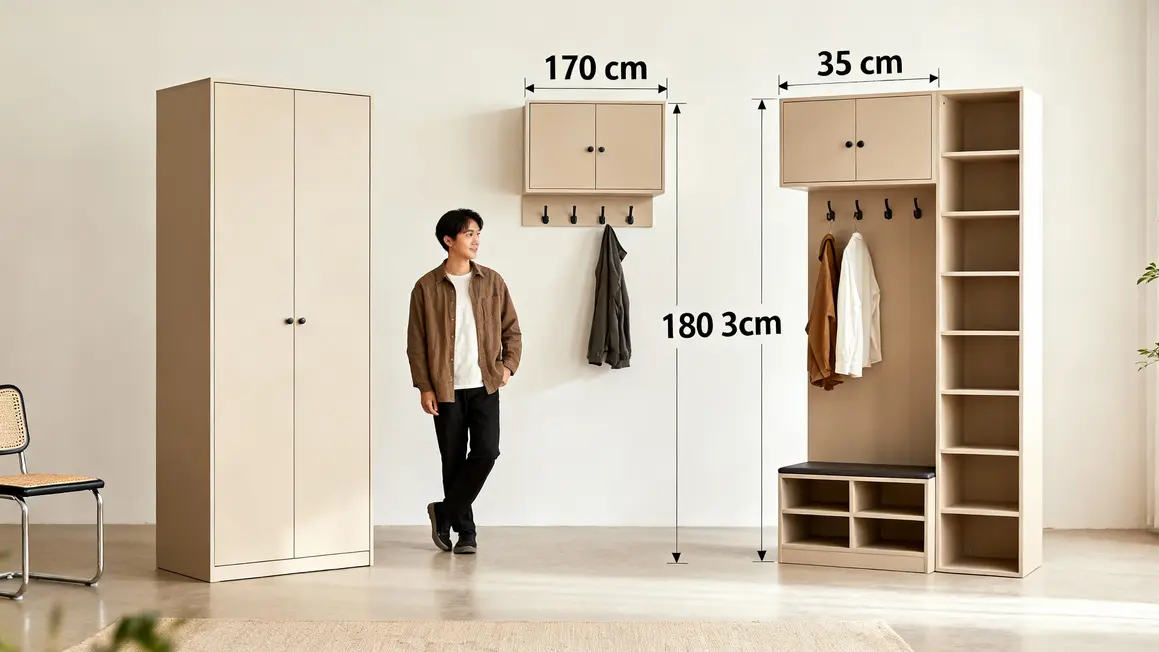 tableau comparatif meuble rangement balais aspirateur mural armoire modulaire