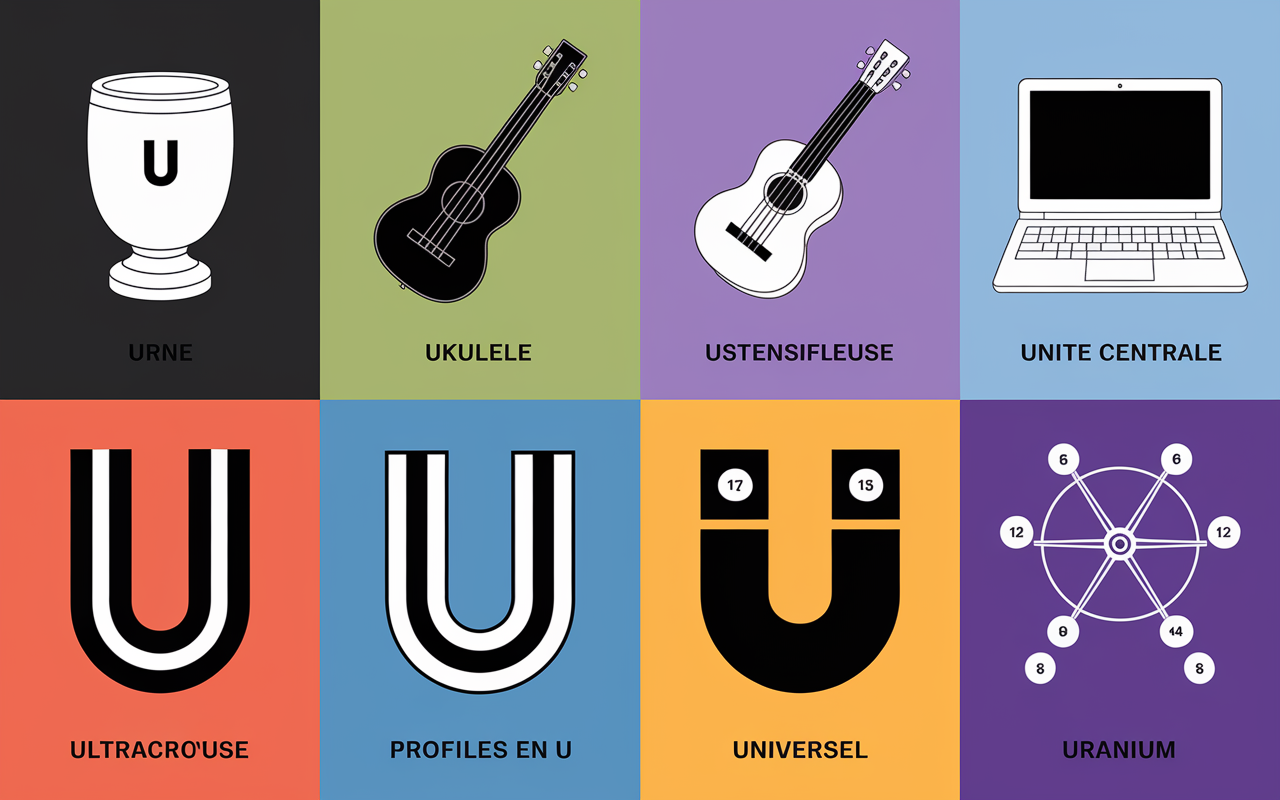 tableau objets en u communs et originaux