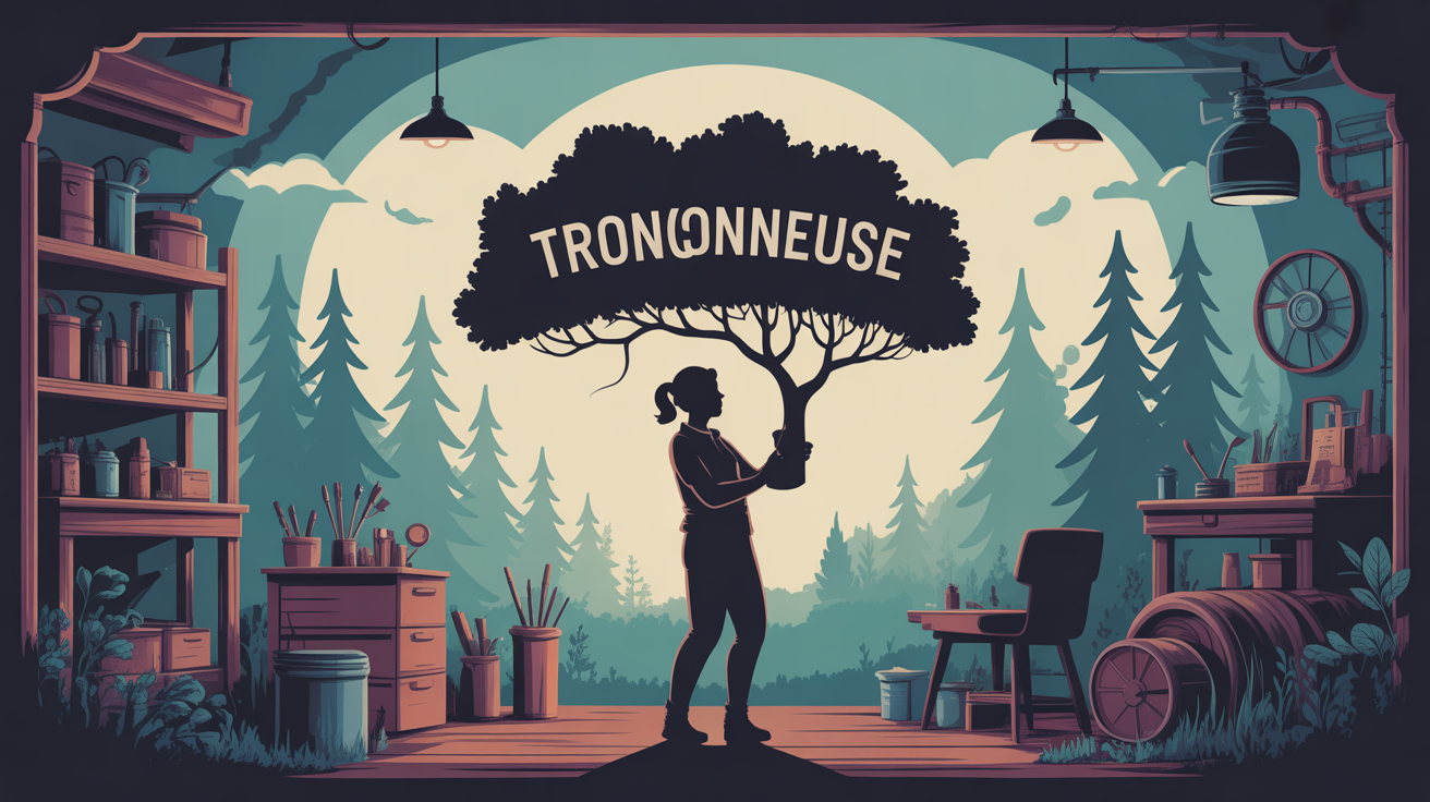 Pourquoi les tronçonneuse ont été inventé silhouette atelier historique Pourquoi les tronçonneuse ont été inventé illustration atelier