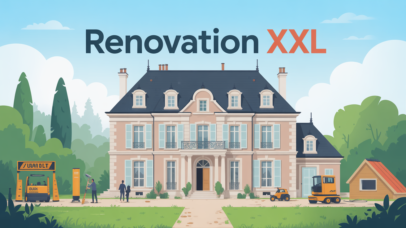 renovations xxl maison traditionnelle chantier Vue stylisee maison renovations xxl chantier