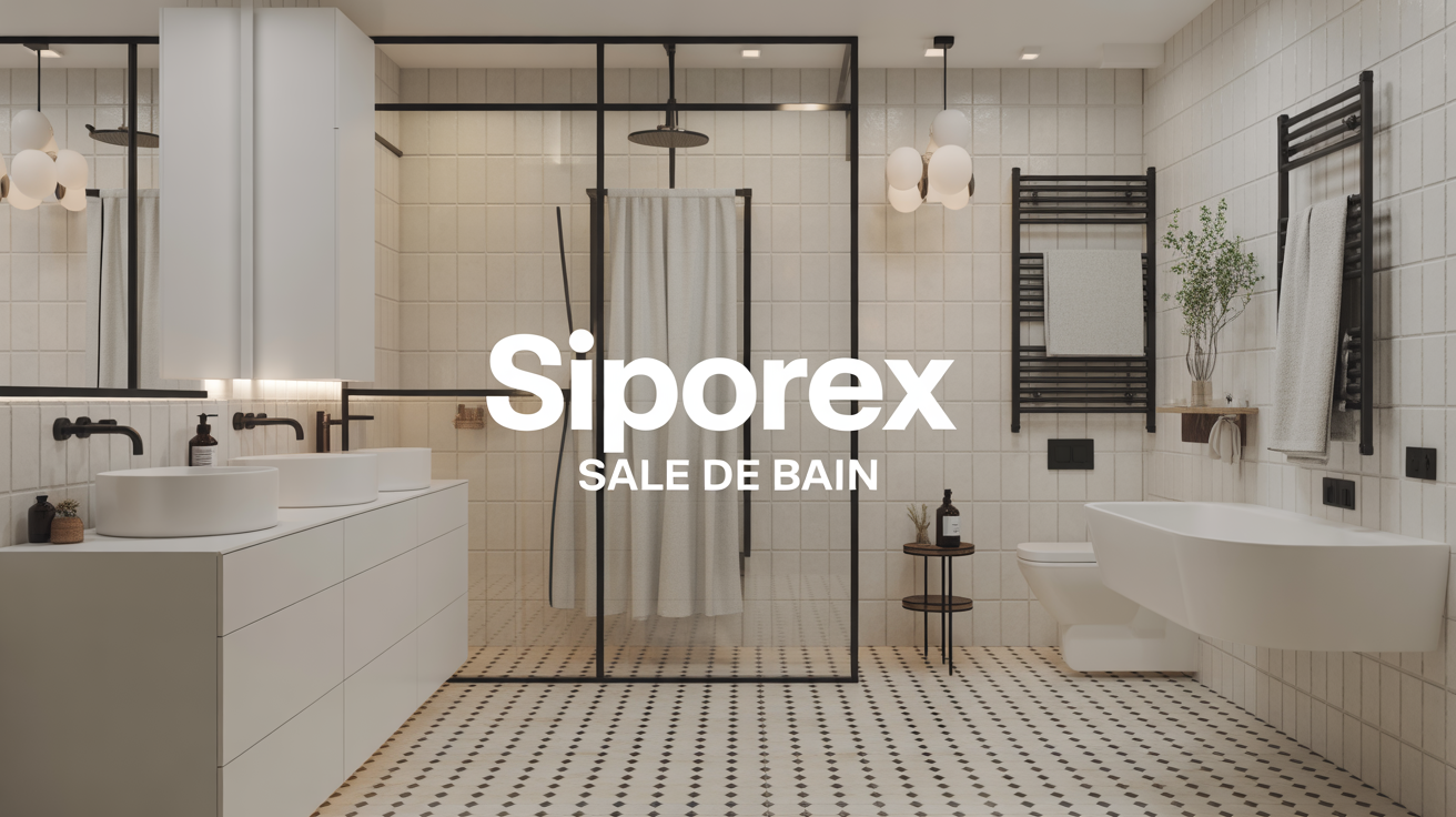 Salle de bain siporex moderne et fonctionnelle Salle de bain siporex meubles sur-mesure lumineux