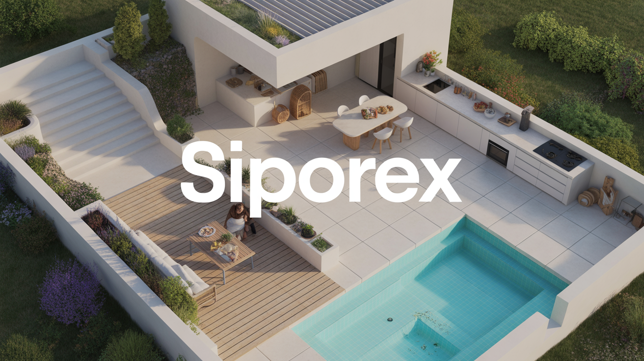siporex exterieur vue isometrique terrasse jardin cuisine siporex exterieur vue isometrique terrasse jardin cuisine beton blanc