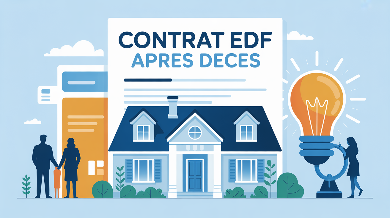 changement nom contrat edf suite décès illustration maison famille contrat edf devant maison changement nom suite décès