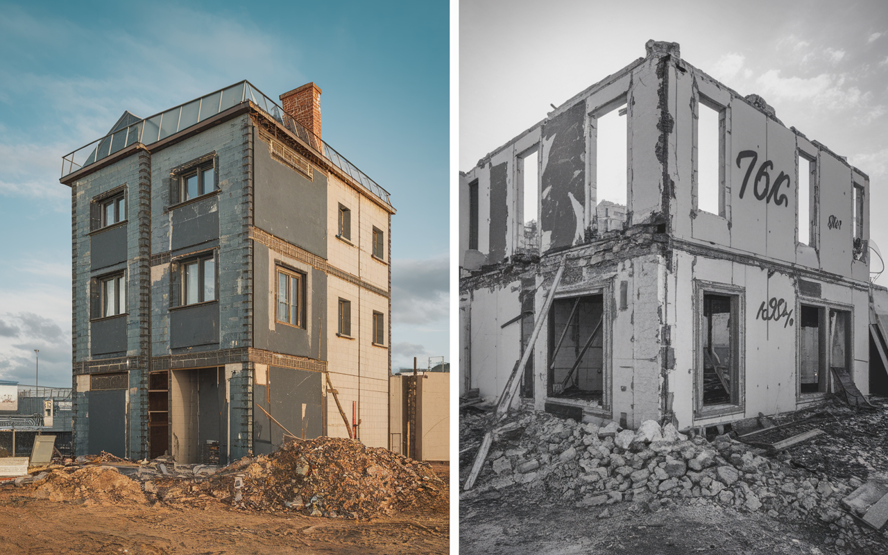 Curage batiment demolition differences