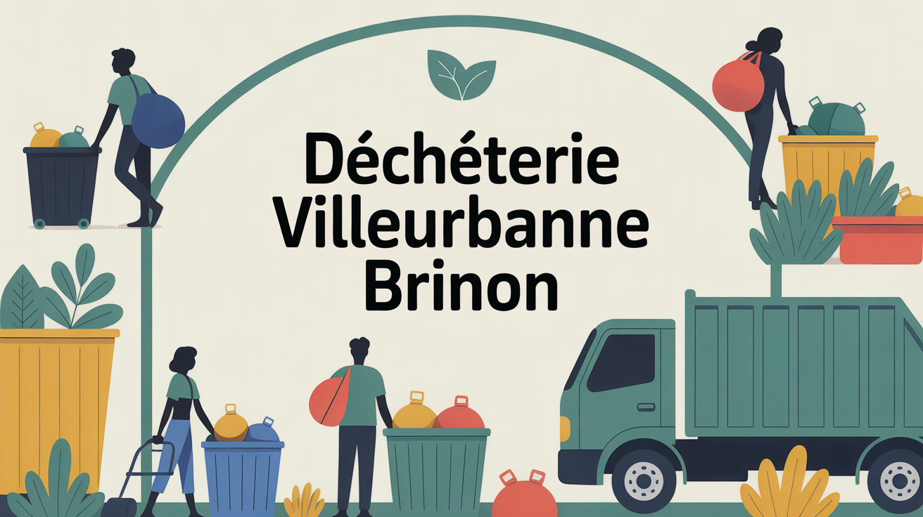 entrée déchèterie de villeurbanne brinon et containers