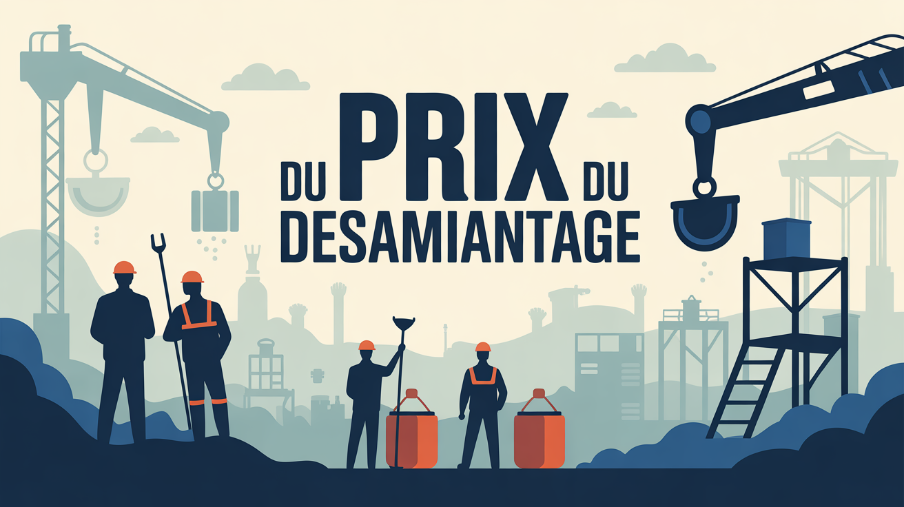 Prix désamiantage chantier illustration moderne Image prix désamiantage chantier moderne