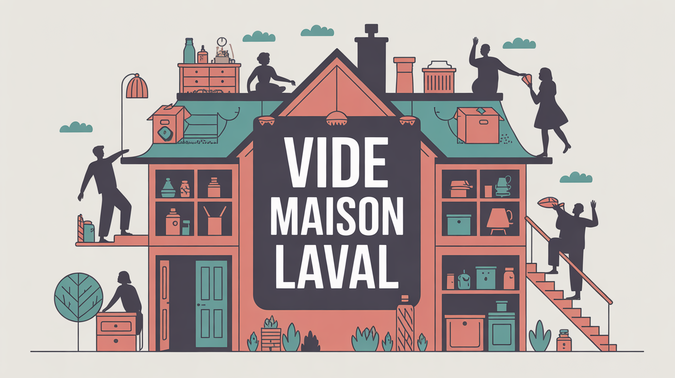 vide maison laval illustration stylisee tri objets revalorisation vide maison laval illustration tri et revalorisation
